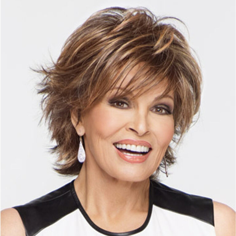 Highlighted Brown Layered Short Synthetic Wig