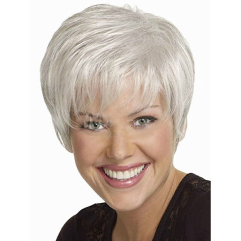 White Straight Pixie Synthetic Wig