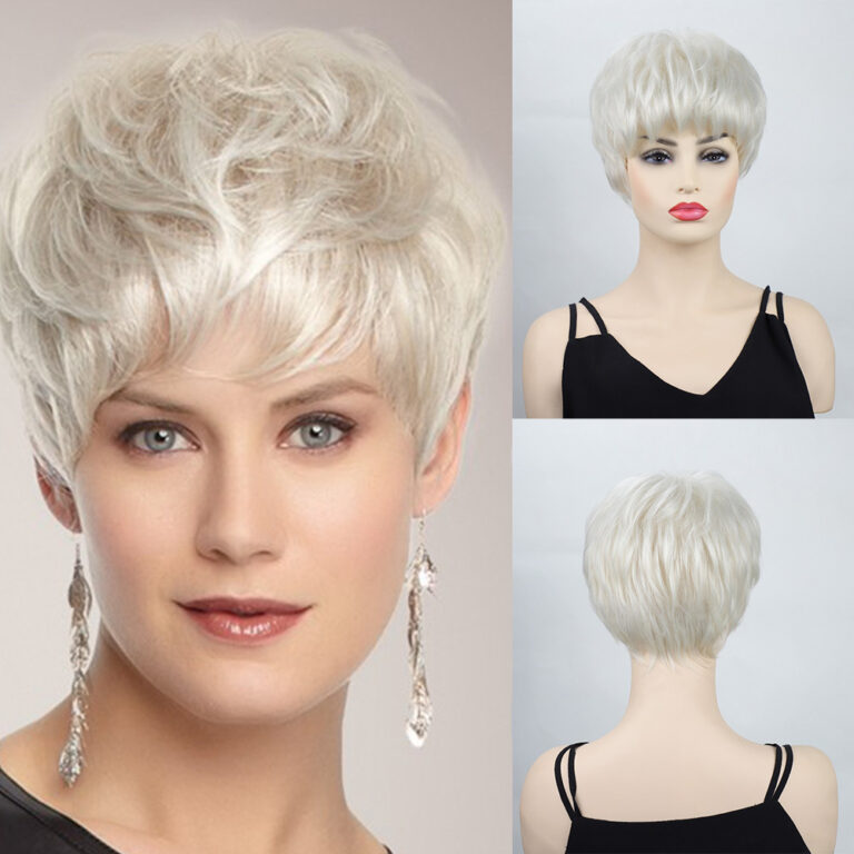 Light Blonde Cropped Synthetic Wig