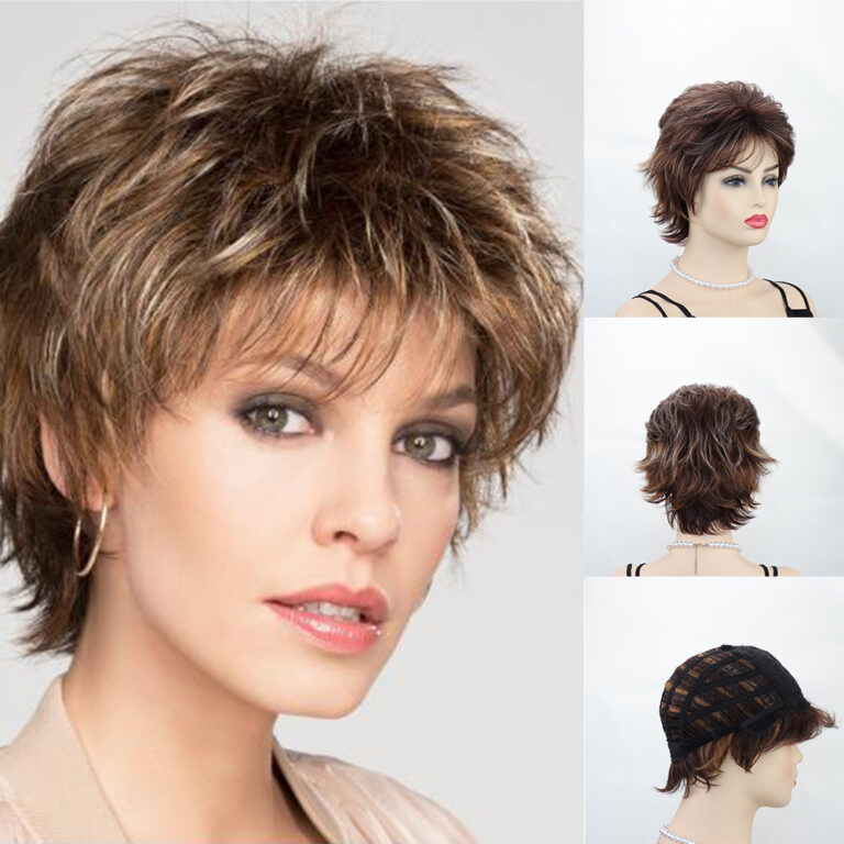 Chestnut Short Shag Synthetic Wig