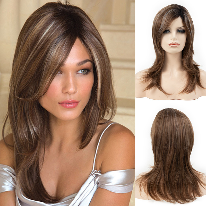 Chestnut Long Layered Synthetic Wig