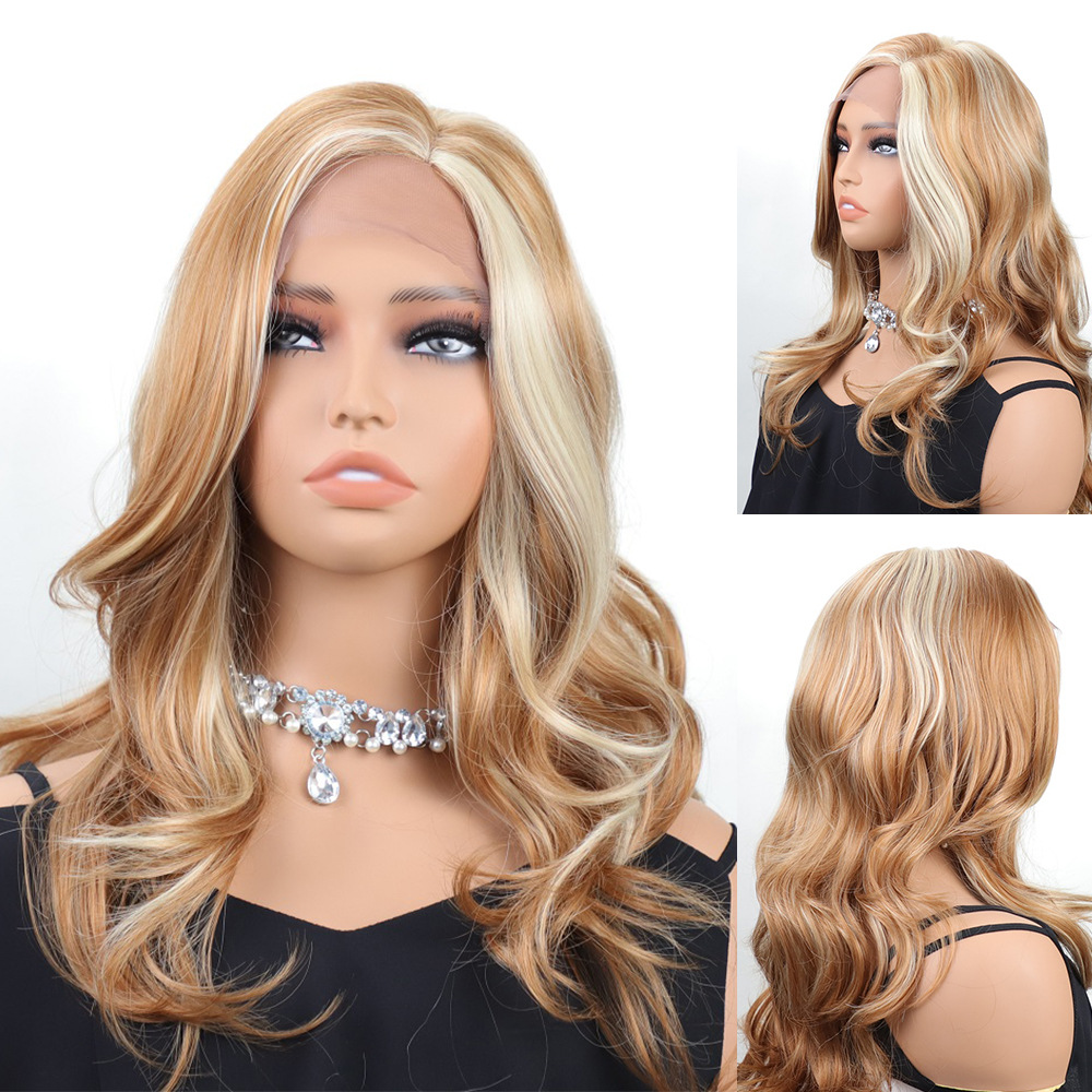 Blonde Wavy Lace-Front Synthetic Wig