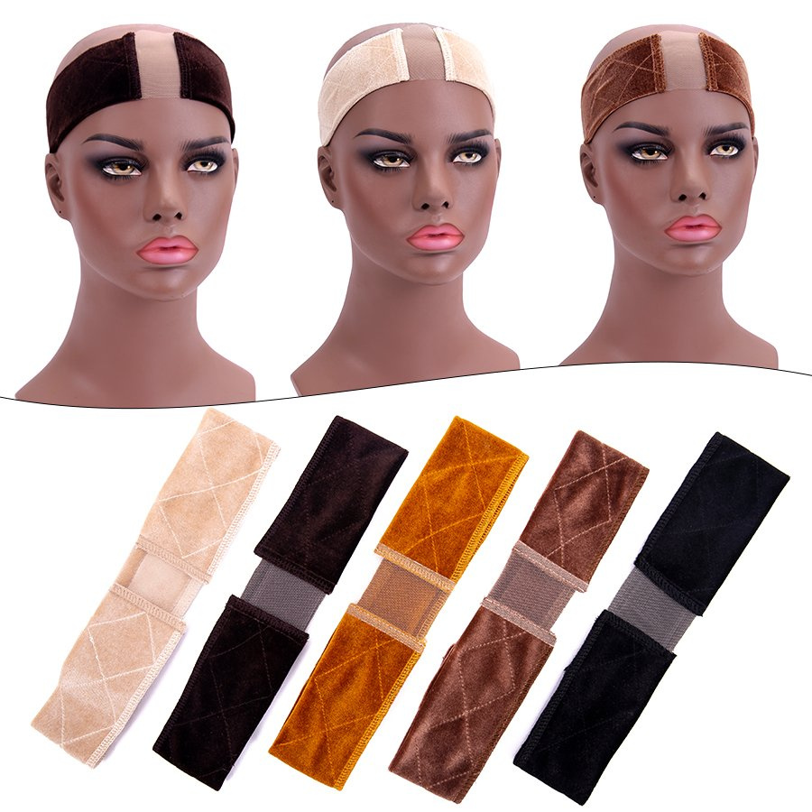 Adjustable Velvet Wig Grip Band with Lace Panel