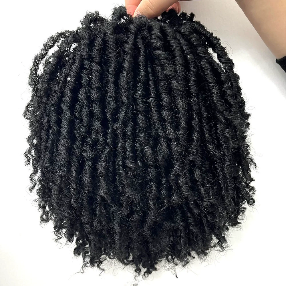 Black Twist-Curl Synthetic Hair Topper - additional supplier reference view 1