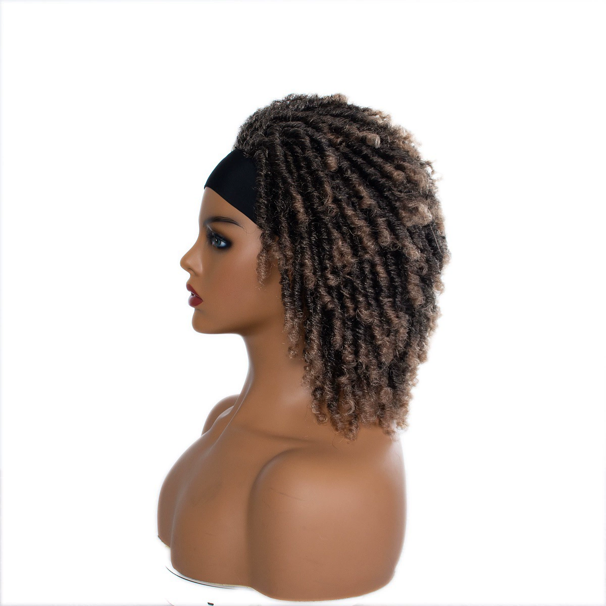 Brown Ombre Twist Synthetic Headband Wig - additional supplier reference view 1