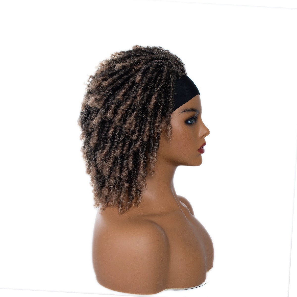 Brown Ombre Twist Synthetic Headband Wig - additional supplier reference view 2