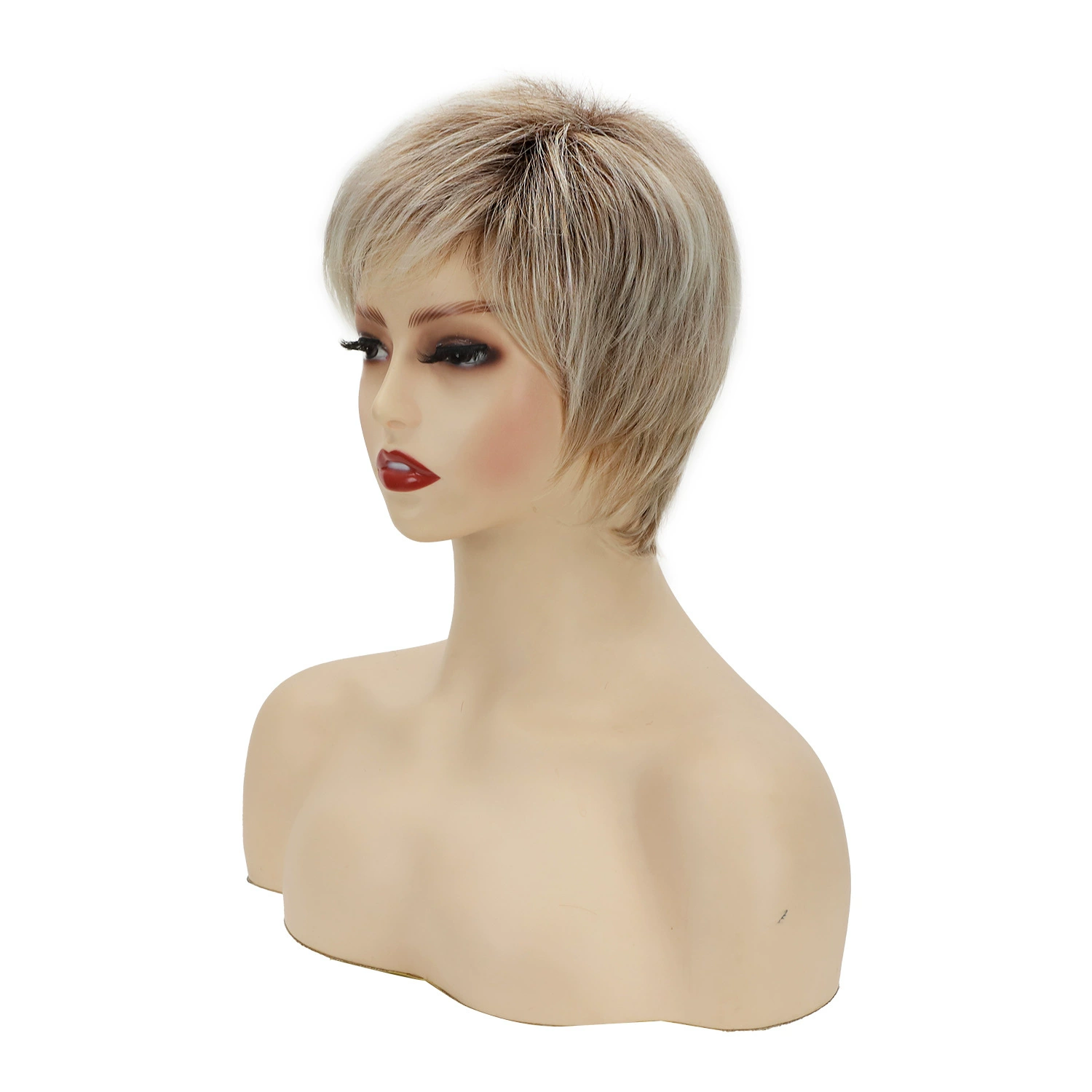 Silver Feathered Pixie Synthetic Wig - additional supplier reference view 2