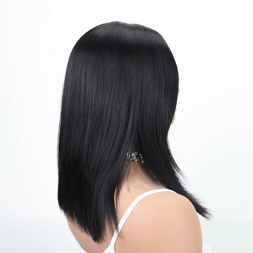 Black Straight Lace-Front Synthetic Wig - additional supplier reference view 1