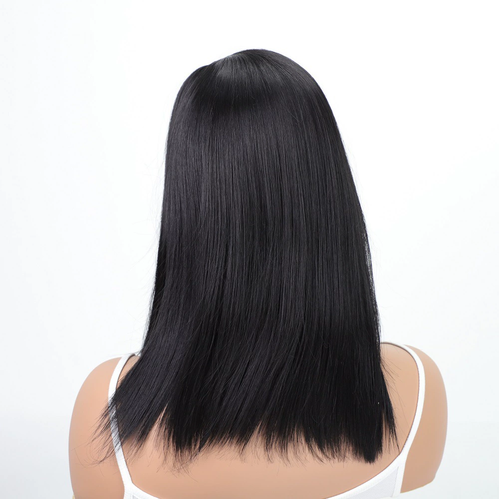 Black Straight Lace-Front Synthetic Wig - additional supplier reference view 2