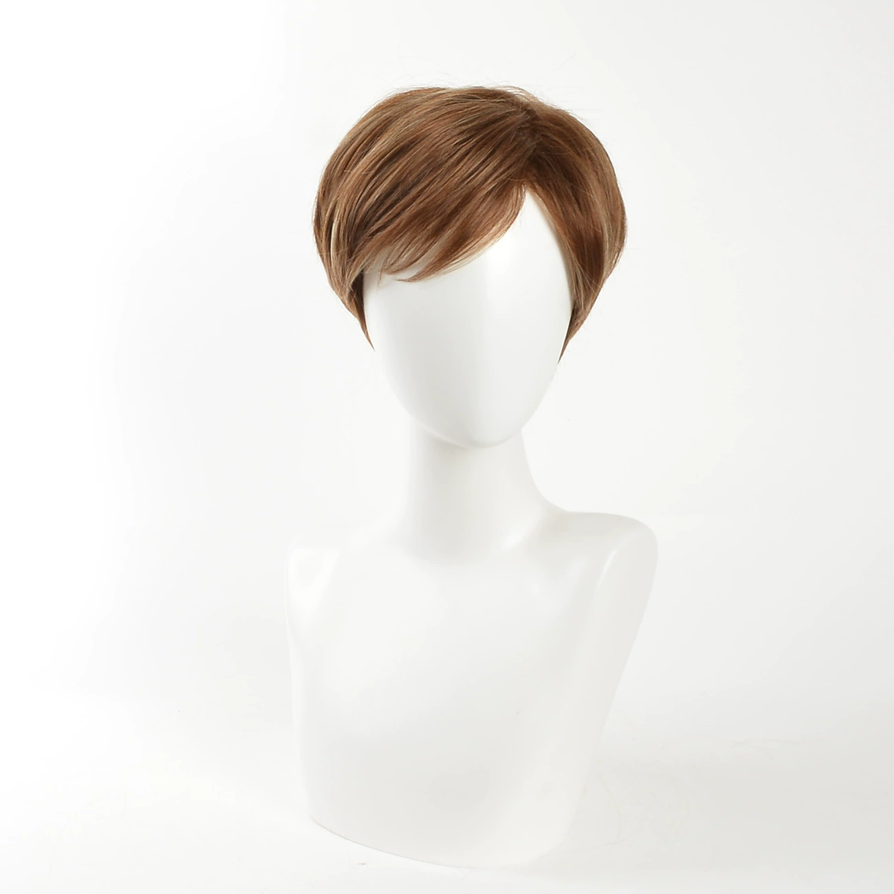Warm Brown Side-Swept Pixie Synthetic Wig - additional supplier reference view 2
