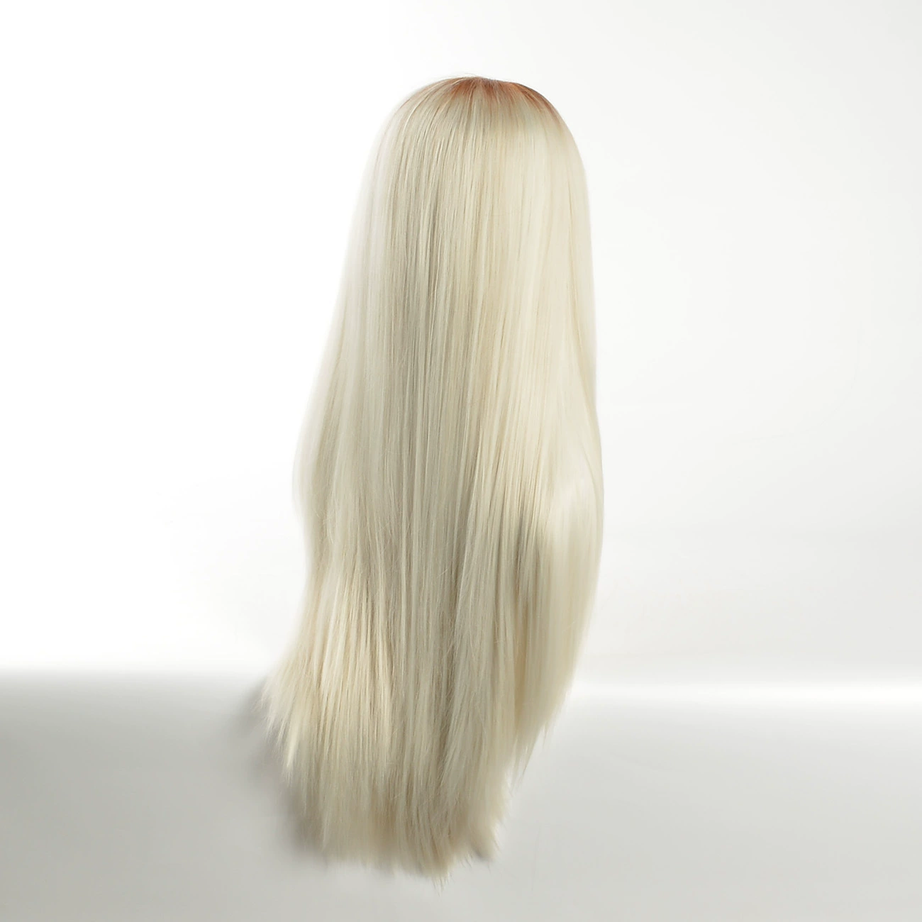 Copper-Root Platinum Straight Lace-Front Synthetic Wig - additional supplier reference view 2